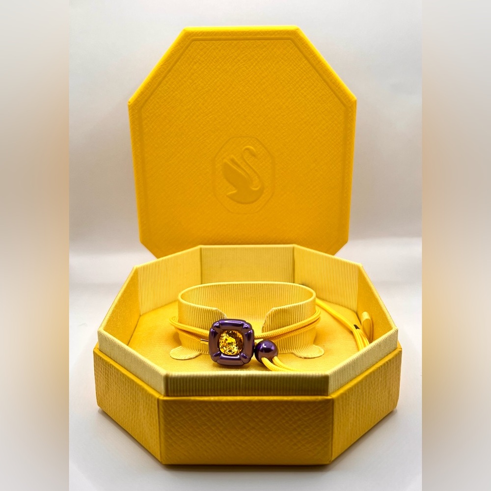 SWAROVSKI Dulcis Necklace Cushion Cut, Purple NIB